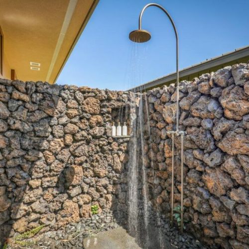Private Outdoor Shower Off The Mauka Bedroom